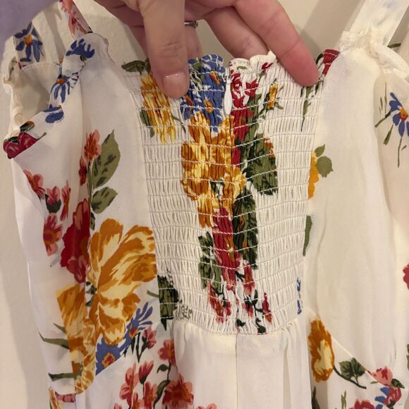 Reformation Floral Juliette Tie Strap Midi Dress 0 - Picture 5 of 7